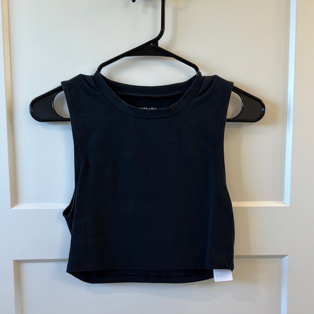 Abercrombie & Fitch Black Crop Top